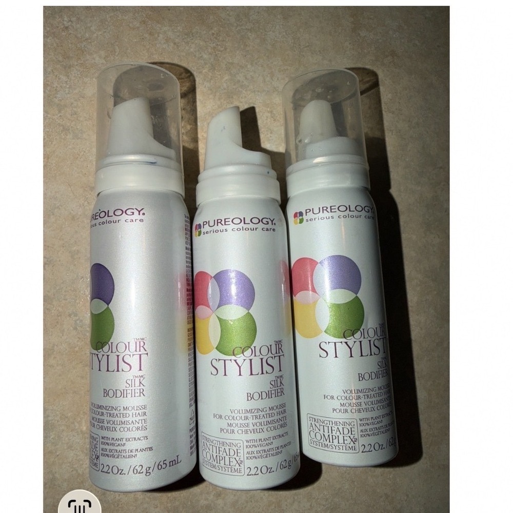 Pureology Colour Stylist Silk Bodifier Volumizing Mousse Vegan hair care 3pk
